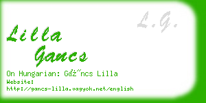 lilla gancs business card